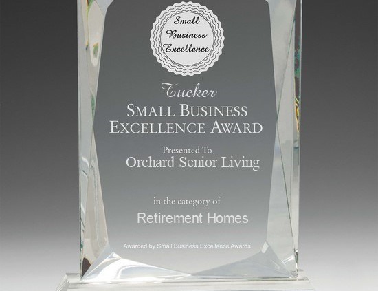Orchard Senior Living selected for 2016 Tucker Small Business Excellence Award